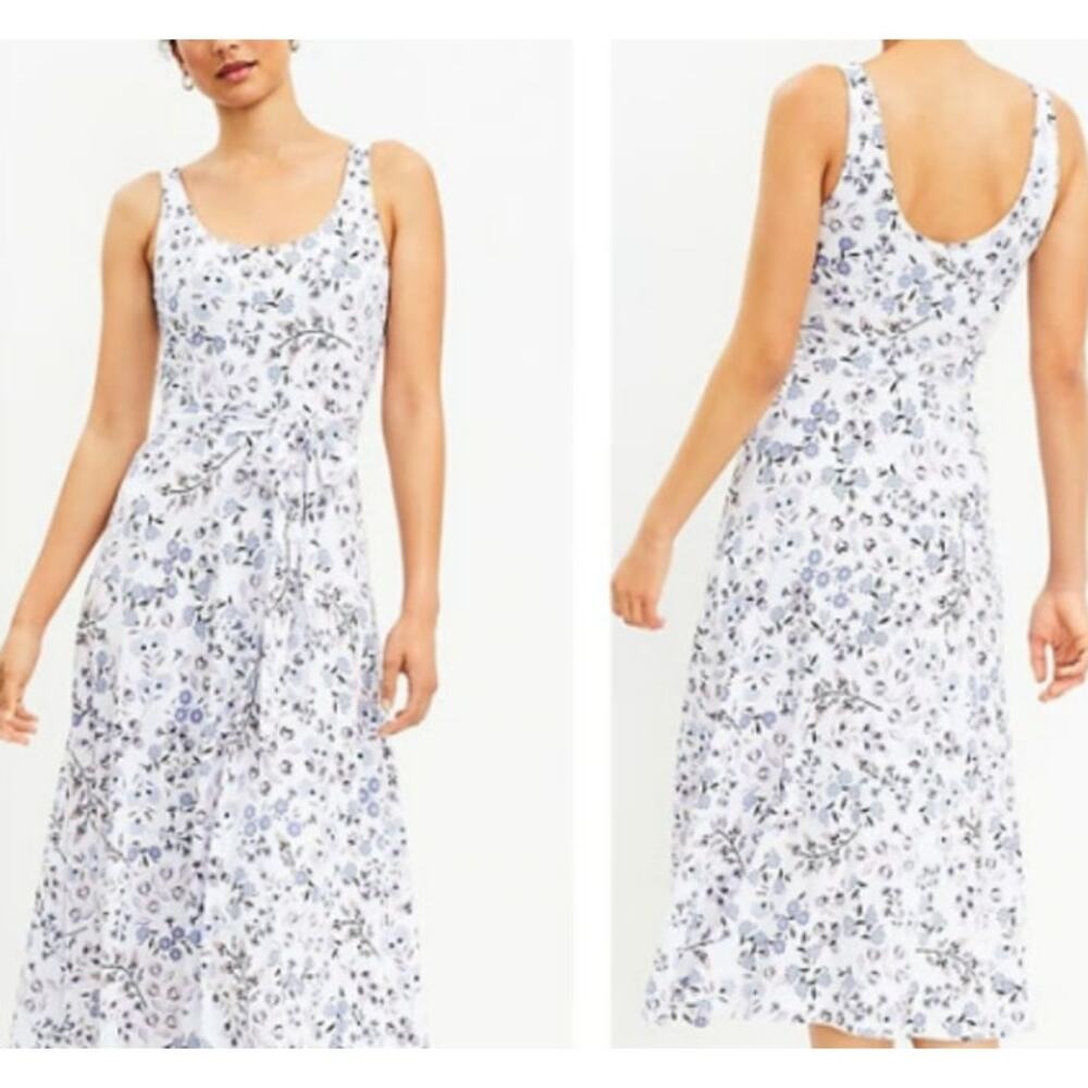 LOFT Floral Midi Dress - Picture 8 of 8